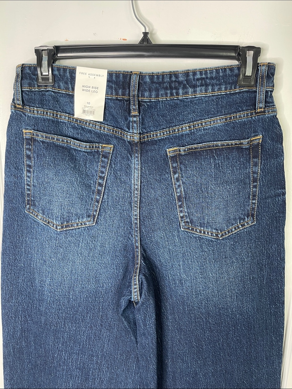 Nwt Free Assembly Jeans 10 Wide Leg Raw Hem High Rise New Ladies Denim - Picture 7 of 15